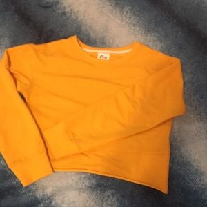 Small yellow active long sleeve shirt